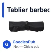 Tablier barbecue en polyester 600D Hugo - Miniature 2