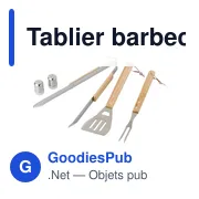 Tablier barbecue en polyester 600D Hugo - Miniature 3