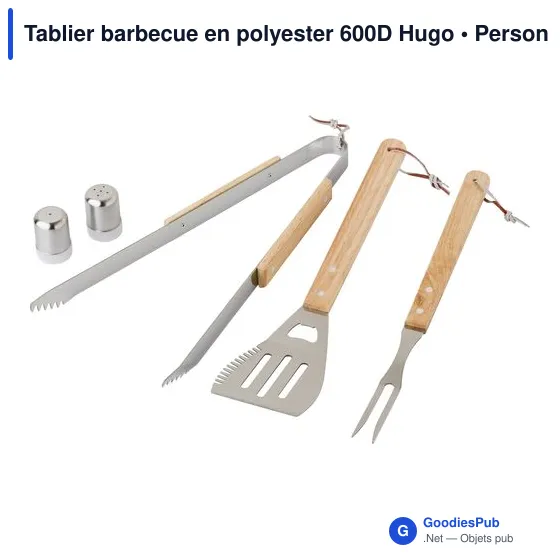 Tablier barbecue en polyester 600D Hugo - Image 3