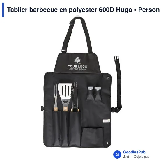 Tablier barbecue en polyester 600D Hugo - Image 5