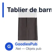 Tablier de barman personnalisable avec logo - Farah - Miniature 1