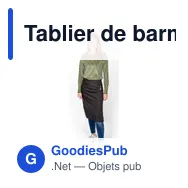 Tablier de barman personnalisable avec logo - Farah - Miniature 2