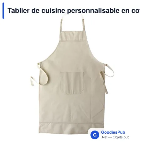 Tablier de cuisine personnalisable en coton Jobe avec logo