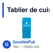 Tablier de cuisine en coton Misty - Miniature 3