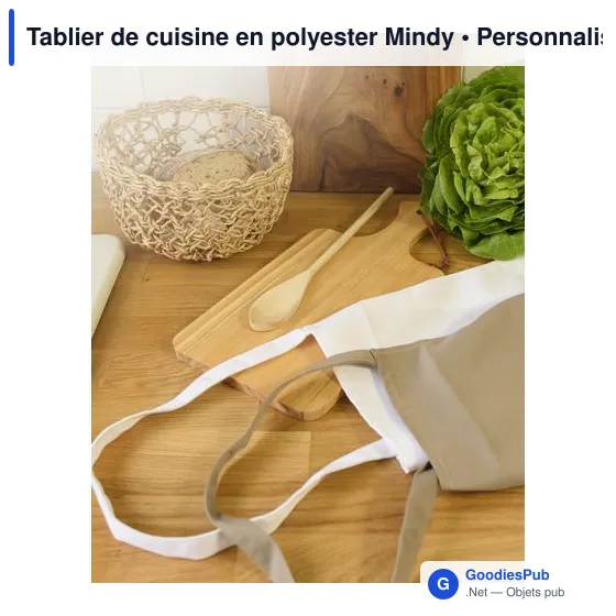 Tablier de cuisine en polyester Mindy - Image 10