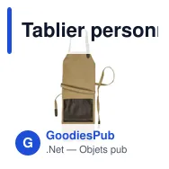 Tablier personnalisé en canvas 450 g/m2 avec logo - Maria - Miniature 2
