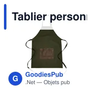 Tablier personnalisé en canvas 450 g/m2 avec logo - Maria - Miniature 12