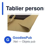 Tablier personnalisé en canvas 450 g/m2 avec logo - Maria - Miniature 5