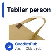 Tablier personnalisé en canvas 450 g/m2 avec logo - Maria - Miniature 6