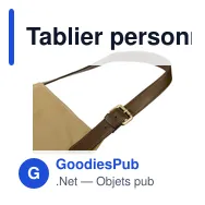 Tablier personnalisé en canvas 450 g/m2 avec logo - Maria - Miniature 7
