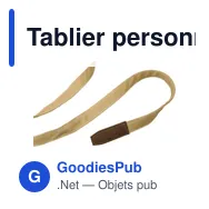 Tablier personnalisé en canvas 450 g/m2 avec logo - Maria - Miniature 8
