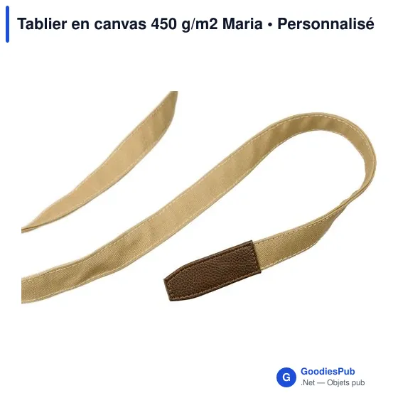 Tablier personnalisé en canvas 450 g/m2 avec logo - Maria - Image 8