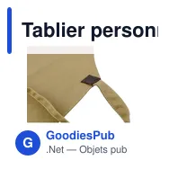 Tablier personnalisé en canvas 450 g/m2 avec logo - Maria - Miniature 9