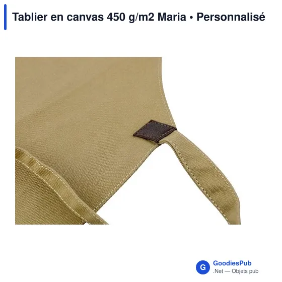Tablier personnalisé en canvas 450 g/m2 avec logo - Maria - Image 9