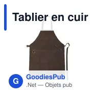 Tablier en cuir reconstitué personnalisable avec logo - Nori - Miniature 1