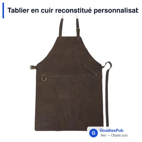 Tablier en cuir reconstitué personnalisable avec logo - Nori