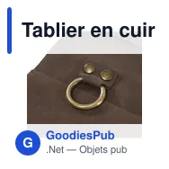 Tablier en cuir reconstitué personnalisable avec logo - Nori - Miniature 2