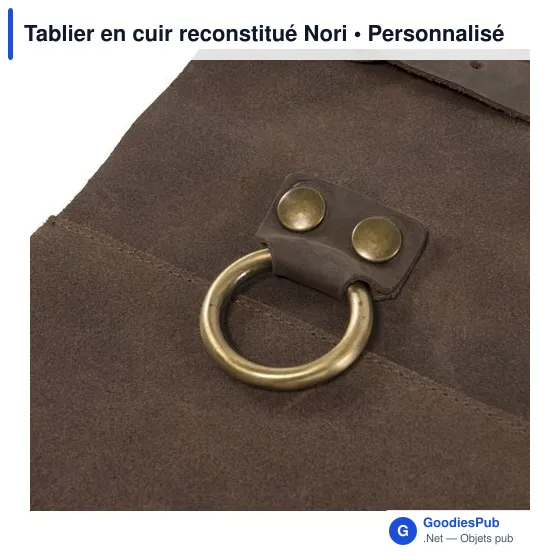 Tablier en cuir reconstitué personnalisable avec logo - Nori - Image 2
