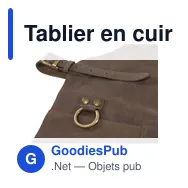 Tablier en cuir reconstitué personnalisable avec logo - Nori - Miniature 3