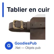 Tablier en cuir reconstitué personnalisable avec logo - Nori - Miniature 4