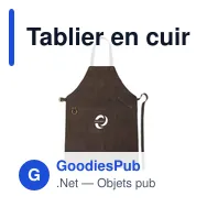 Tablier en cuir reconstitué personnalisable avec logo - Nori - Miniature 5