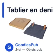 Tablier en denim personnalisable avec logo - Modèle Greg - Miniature 11
