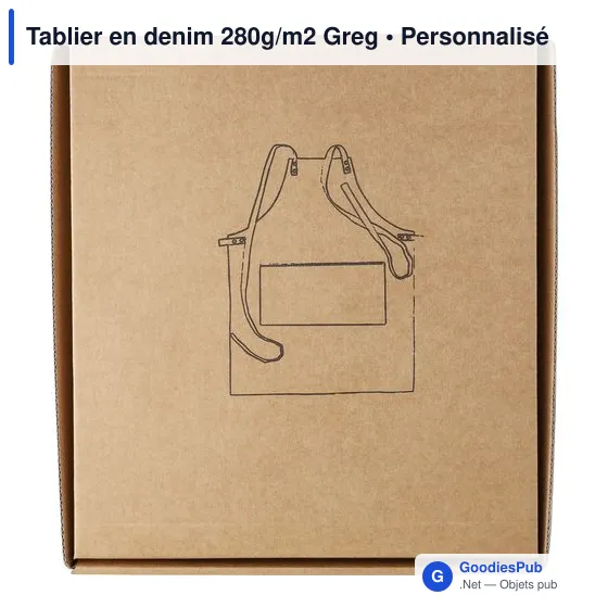 Tablier en denim personnalisable avec logo - Modèle Greg - Image 6
