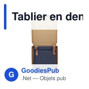 Tablier en denim personnalisable avec logo - Modèle Greg - Miniature 7