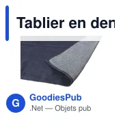 Tablier en denim personnalisable avec logo - Modèle Greg - Miniature 8