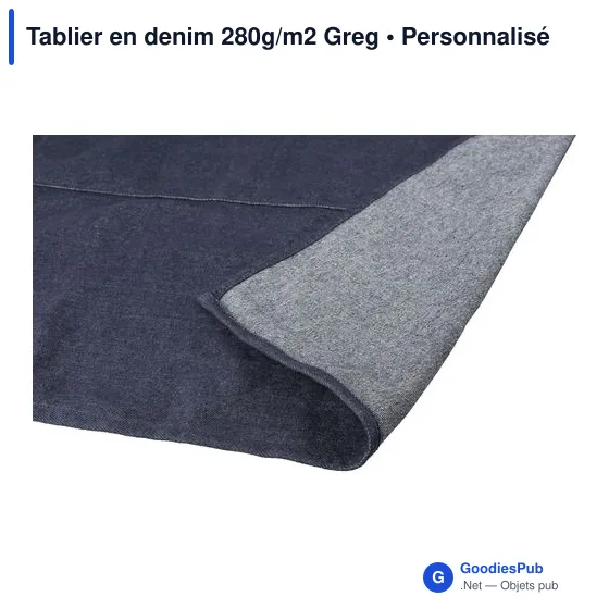 Tablier en denim personnalisable avec logo - Modèle Greg - Image 8