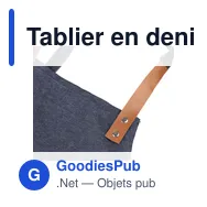Tablier en denim personnalisable avec logo - Modèle Greg - Miniature 9