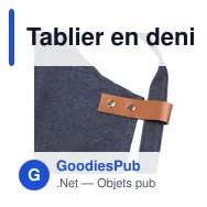 Tablier en denim personnalisable avec logo - Modèle Greg - Miniature 10