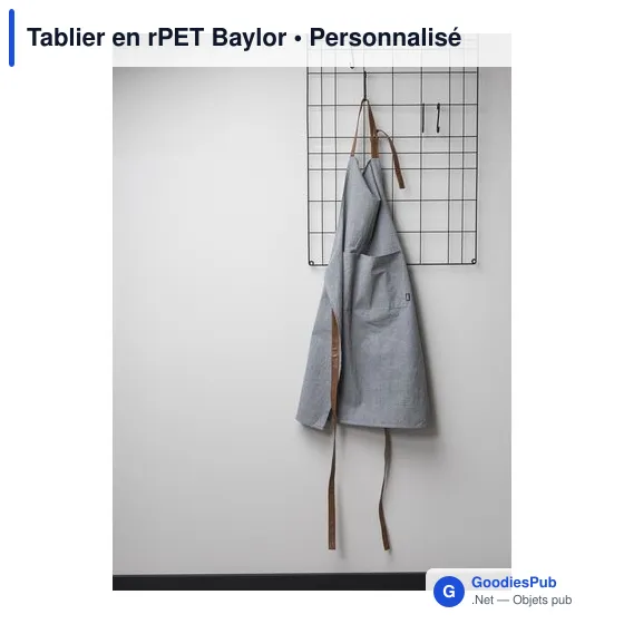 Tablier personnalisable en rPET Baylor avec logo - Image 2