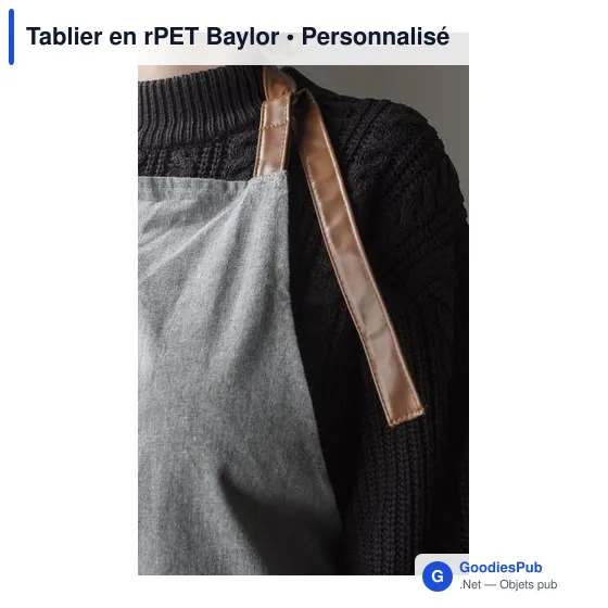 Tablier personnalisable en rPET Baylor avec logo - Image 3