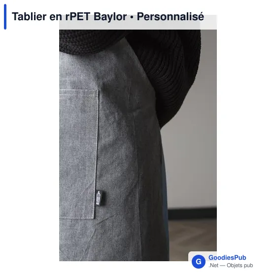 Tablier personnalisable en rPET Baylor avec logo - Image 4