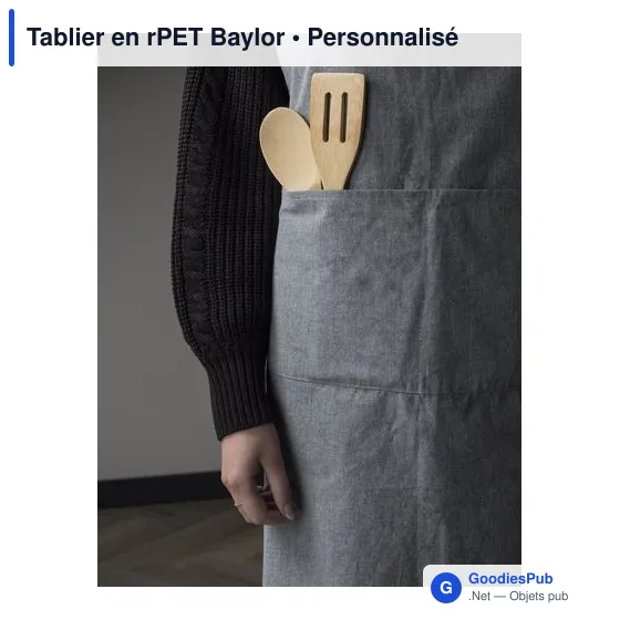 Tablier personnalisable en rPET Baylor avec logo - Image 5