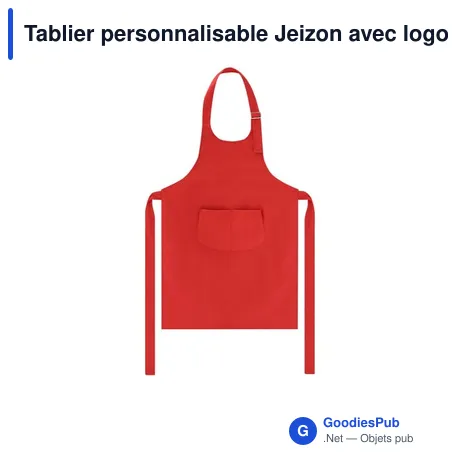 Tablier personnalisable Jeizon avec logo - bleu clair