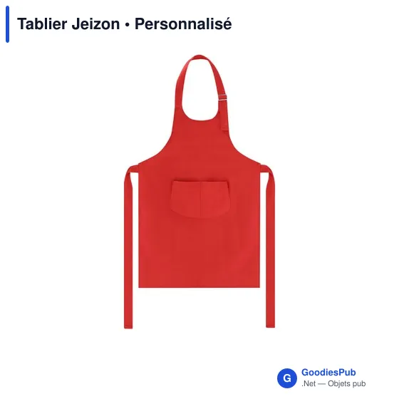 Tablier personnalisable Jeizon avec logo - bleu clair - Image 1