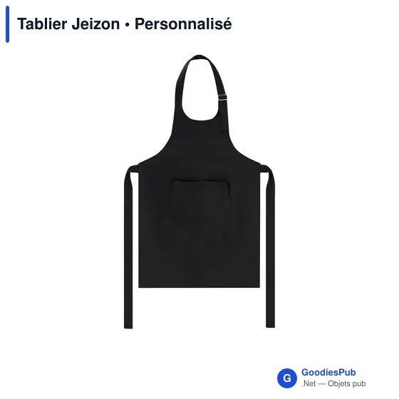 Tablier personnalisable Jeizon avec logo - bleu clair - Image 7