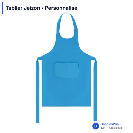 Tablier personnalisable Jeizon avec logo - bleu clair - Image 8