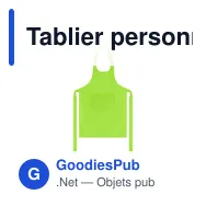 Tablier personnalisable Jeizon avec logo - bleu clair - Miniature 10