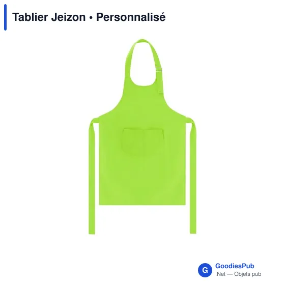 Tablier personnalisable Jeizon avec logo - bleu clair - Image 10