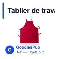 Tablier de travail personnalisable Konner avec logo - Miniature 1