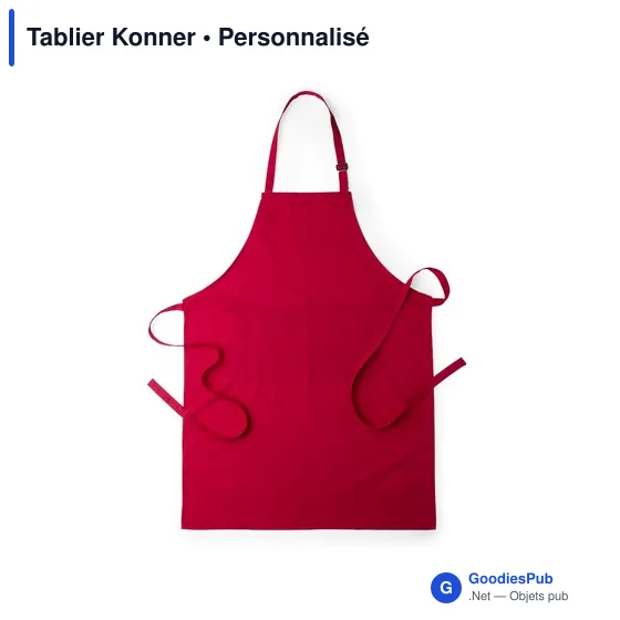 Tablier de travail personnalisable Konner avec logo - Image 1