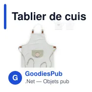 Tablier de cuisine personnalisable en coton à rayures avec logo - Lord Nelson Victory - Miniature 1