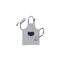 Variante Bleu foncé / blanc - Tablier de cuisine personnalisable en coton à rayures avec logo - Lord Nelson Victory