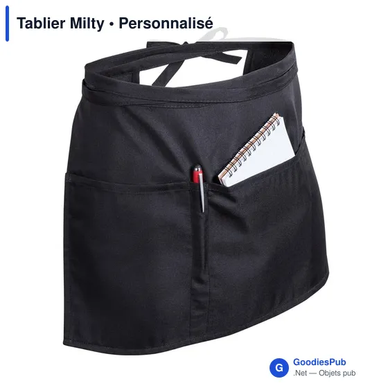 Tablier de travail personnalisable Milty avec logo - Image 1