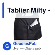 Tablier de travail personnalisable Milty avec logo - Miniature 2