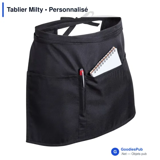 Tablier de travail personnalisable Milty avec logo - Image 2