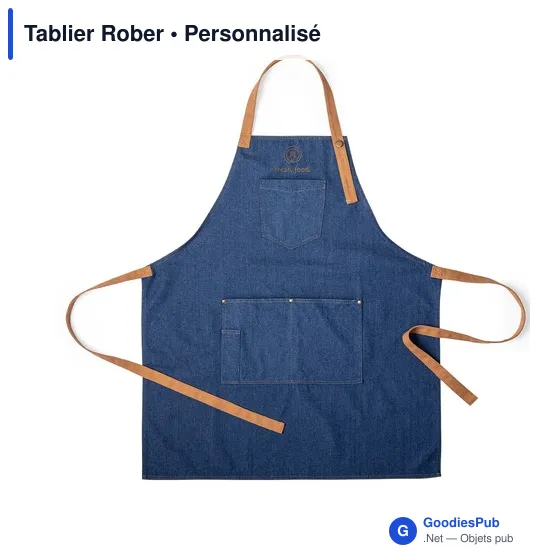 Tablier de travail personnalisable Rober avec logo - Image 1